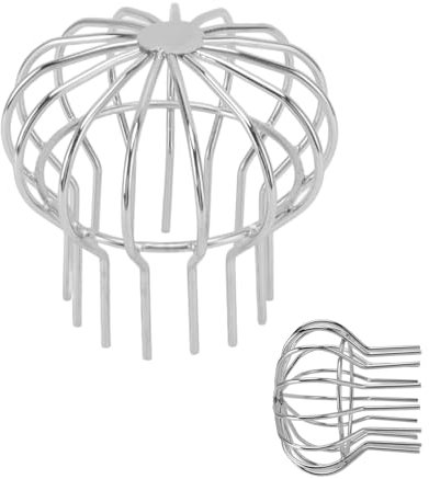 LWZko Protection de Gouttière, Crapaudine de Gouttière, Protège-Gouttières en Acier Inoxydable, Garde Feuille Drain Sol, Gouttière en Acier Inoxydable pour Toit Balcon Cour Jardin(Tube 110)