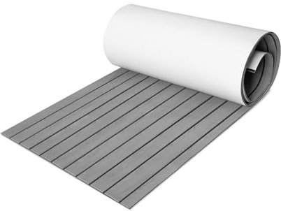 Jaxguom Eva Schaum Boot, 240x90cm Eva Schaum Bodenbelag,Bodenbelag für Boote Selbstklebend,DIY Floor Decking,Teakholz Eva Schaum rutschfeste Matte,Grau