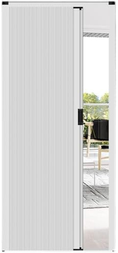 SHJDBF Portes de placard accordéon de 203 cm de haut, porte pliante invisible en nid d'abeille pour cuisine, toilettes, garde-manger, porte intérieure rétractable blanche
