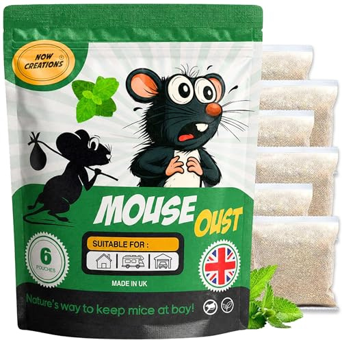 Mouse & Rat Repellent Sachets - Peppermint Oil, Clove & Cinnamon Pouches - Rodent Deterrent for Homes, Garages, Lofts, Sheds, Caravans & Vehicles - MoustOust | 6 Pack