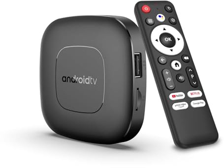 Android 14.0 TV Box,TV Box with 2GB RAM 16GB ROM RK3518 Quad Core Cortex A53 Mali-450 MP2 GPU,Smart Tv Box Support 8K and 2.4G/5.8G dual-band Wifi,Bluetooth 5.4,HD2.0 USB3.0