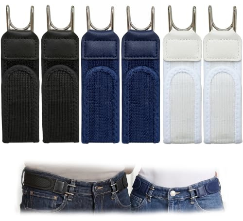 VVQWCY 6 Stück Gürtel ohne Schnalle Herren Damen, Elastischer Hosengürtel