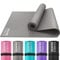 Core Balance Yoga Mat With Strap 6mm Thick Non Slip Foam For Home Exercise (Grey)