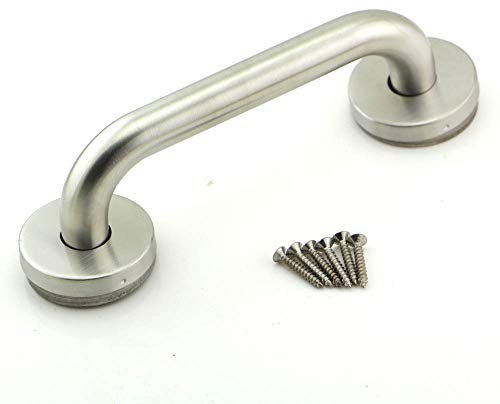 6 Inch Stainless Steel Safety Grab Bar Handles Concealed Screw Bathrooms Shower Decorative Pull Door Handles with Roses