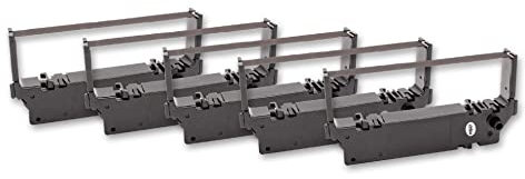 vhbw 5x Farbband Schriftband kompatibel mit Star Micronics MD-712, MD712, MD-742, SP700, MD742, SP-700 Nadeldrucker, Bondrucker - Schwarz