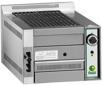 La parrilla de barbacoa de gas en piedra de lava cm 49x80x38 RS1248