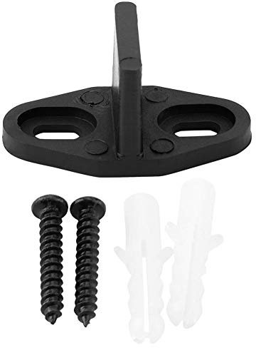Guida Inferiore del Portello della Stalla e Anti Saliscendi - Scorrimento Scorrevole Regolabile per Scanalature Nere con Viti - Accessori Hardware