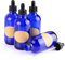 Stonylab Cobalt Glass Dropper Bottle 120ml (4 oz) 4-Pack, Blue Empty Glass Bottle with Dropper and Label for Essential Oils Aromatherapy Fragrances