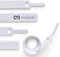 conecto Klett Kabelbinder 10cm Klettband mit Loop - Kabelmanagement Kabelorganizer Klettkabelbinder Klettverschluss weiß, 10 Stk.