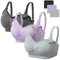 HBselect 3PCS Soutien Gorge Maternité,Bra de Grossesse Postnatal Prénatale sans Armature,Soutien-Gorge de maternité sans Couture pour Femmes allaitant avec rallonges de Soutien-Gorge,S