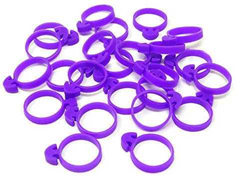 Honbay 24PCS Silicone Purple Icing Piping Decoration Bag Twist Ties Wraps for Cake Cookie and Pastry (purple-24)