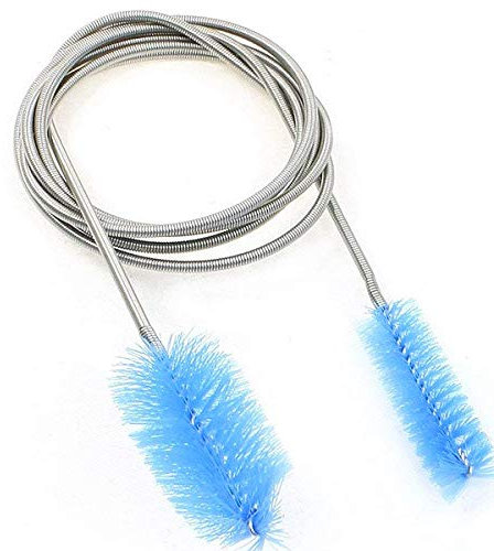 Aquarium Reinigungsbürste, Netspower Flexible Schlauch Rohrbürste 155mm Edelstahlfeder Doppelklicken Schlauchbürste Spiral Reinigungsbürste für Aquarium Reagenzgläser Strohhalme
