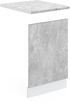 Vicco Panel Frontal R-Line, Hormigón/Blanco, 45 cm, ET Mármol