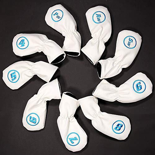 SHABIER Iron Headcover Club Head Cover iron head covers Pu Leather Golf Head Cover (b)
