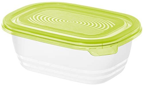 Rotho Sunshine Frischhaltedose 0,5l mit Deckel, Kunststoff (PP) BPA-frei, grün, 0,5l (15,5 x 11,0 x 6,0 cm)