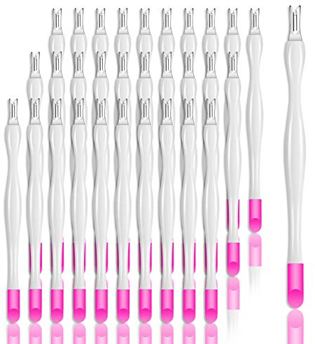 Allstarry 30pcs White Nail Cuticle Trimmer Remover Plastic Handle Tool