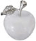 Lovionus89 Natürlich Weißer Quarz Apfel Statue, Heilung Kristall Figur Skulptur Zuhause Ornament Hochzeit Dekoration 3 cm