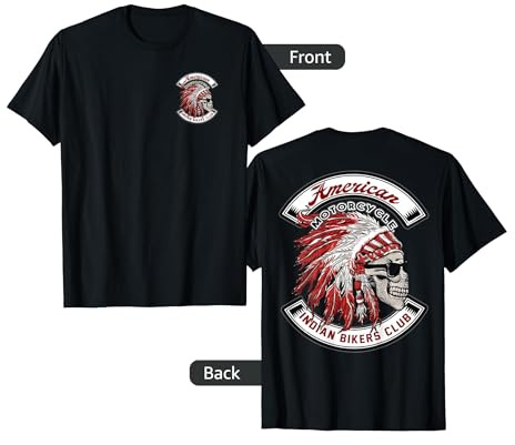 American Motorcycle Indian Bikers Club Motorcycle Biker Bike T-Shirt Small