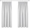 Deconovo Gardinen Verdunkelungsvorhang Kräuselband Schlafzimmer Thermogardine, 138x168 cm(HöhexBreite), Silber Grau, 2er Set