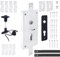 BAUSTER® Garagenschloss Schlosskasten 60mm Stahl Set Torschloss Garagentorschloss Torschloss Torverschluss Garagentorschloss Verschluss Garagentor Griff Türschloss