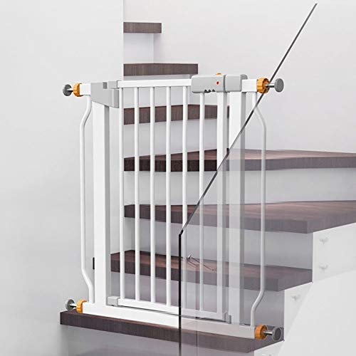 FJYDBTWJ Pet Playpens Treppe Sicherheit Gate Erweiterungen Isolationstür Baby Haustier Outdoor Flur Haus Treppe Türen Druckmontage, Auto-Close-Treppenhaus-Baluster/83-90Cm