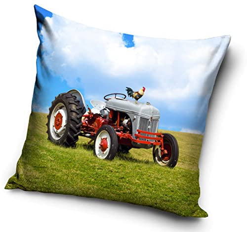 Une Trecker Traktor Motiv Kissenhülle Kissenbezug 40x40 cm (PNL214058)