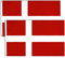 2 stück Denmark Flagge,90 × 150 cm Dänische Fahne mit Messingösen Wetterfest Farbecht Denmark flag für Fußball WM 2022 Deko Draußen/Drinnen