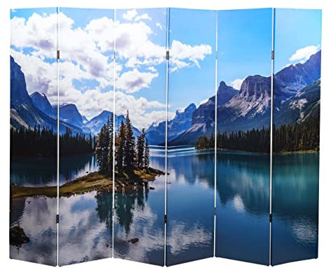 Foto-Paravent HWC-A83, Raumteiler Trennwand Sichtschutz, MVG-Zertifiziert - 180x244cm See