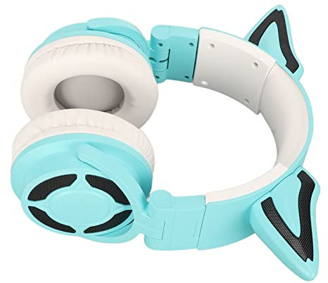 RGB-Cat-Ear-Kopfhörer, Stereo-Gaming-Headset mit Geräuschunterdrückung, Einziehbarem Mikrofon, Angepassten Lichteffekten, Zusammenklappbare Kabellose und Kabelgebundene