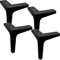 SOTECH 4er Set Möbelfüße Victor-NANNARP Höhe 150 mm schwarz matt Vitrinenfüße Winkelfüße Sockelfüße Sofafüße