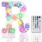 Buchstaben Lichter, LED Alphabet Lampe 18 Color Changing LED Buchstabe Licht Beleuchtete Buchstaben Nachtlichter mit Fernbedienung für Mädchen Geschenke Geburtstag Bar Hochzeit Party Weihnachten - R