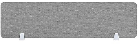 DLUXCA Acoustic Divider for Desk, Home Office, Soundproofing, Room Divider, Privacy Screen, Table Divider with Clamps, Sound Insulation, Optional Multicoloured, Grey, 120 cm x 30 cm