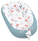 Babynest babynestchen neugeborene mit tragegriff 90 x 50 cm baby nestchen tragbar nest für bett kinder kuschelnest coccon für Jungen und Mädchen Fuchs Salbei