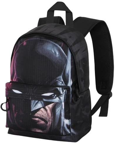 Karactermania Batman Face-Kleiner Fan HS Rucksack, Schwarz, 25 x 35 cm, Kapazität 12 L