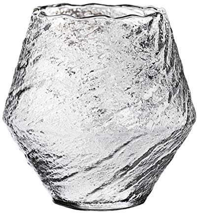 Reuvv Japanese Handmade Hammered Whiskey Glass Heat-resistant Juice Cup Liquor Whisky Crystal Wine Glass Bar Tumblers for Drinking Bourbon, Scotch Whisky, Cocktails