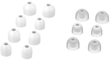 tecinity 7 Paar Ersatz Ohrstöpsel für Sony WF-1000XM3 / WF-1000XM4 / WF-1000XM5, 4 Größen Silikon Ohrstöpsel In-Ear Kopfhörer (Weiß)