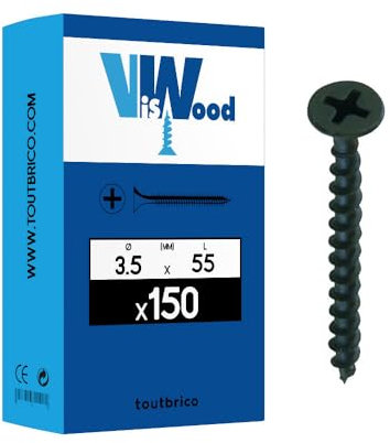 150 vis placo 3,5x55mm phosphaté Viswood