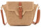 EVEOUT Sac à bandoulière en paille pour Femmes Filles Sac de paille à boucle Sac à main d'été en paille sac de plage tissé pour vacances voyages（Marron clair）