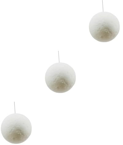 UKCOCO 3St hängender Lampenkopf hängende Pendelleuchte Schlafzimmer Hängelampe Flurlaterne Deckenleuchte Kugel-Pendelleuchte Haushalt Mondlampe Geburtstagsgeschenk Leuchter 3d Weiß