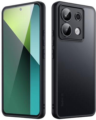 JETech Matt Hülle für Xiaomi Redmi Note 13 Pro 5G (Nicht Für 4G), Mattierte Durchscheinende Handyhülle Rückseite Dünn Schutzhülle, Anti-Fingerabdruck (Schwarz)