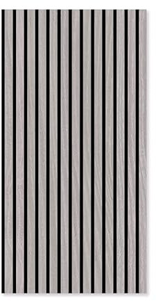 PROVISTON Akustik 3D Wandpaneele 1040 x 520 x 10 mm Echtholz Eiche Grau Modulare Wandpaneele