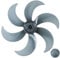 CHICTRY Plastic Household Fan Blades Replacement Blade Air Fan Blade for Standing Pedestal Fan Table Fanner Dark Grey 18 Inch