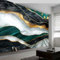 Wall Mural Dark Photo Wallpaper Mural 300 x 210 cm (WxH), Luxury Marble Waves Photo Mural Decor for Living Room, Bedroom, Office and Kids Room, Easy to Install