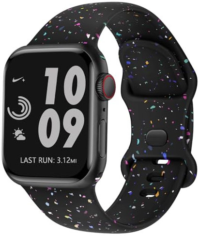 Superuper Sport Strap Compatible for Apple Watch Straps Series 11 10 9 8 7 6 5 4 Ultra3 49mm 46mm 45mm 44mm 42mm 41mm 40mm 38mm for Women Men, Made from Recycled Silicone for iWatch SE 3 Band
