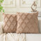 Cozoomy Set mit 2 hellbraunen marokkanischen dekorativen Kissenbezügen für Bett, Couch, Sofa, Wohnzimmer, weicher Plüsch-Kissenbezug, 45,7 x 45,7 cm