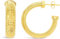 ARS-ARGENTI Creolen Ohrringe Damen Mädchen Sterling Silber 925 Gold 18K - hypoallergen (Rund Statement Creolen mit Ringdesign SARAH Edelstahl 18K vergoldet 28x12mm)