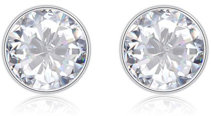 Glintara Silber Ohrringe - Klassisch Runde Ohrstecker mit Zirkonia, Klein 6mm Schlafen Knorpel, Hypoallergen für Mehrere Ohrlöcher
