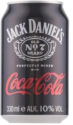 Getränke und Mixer 6 Einheiten Box Jack Daniel's Old Nº 7 Tennessee Whiskey & Cola Alu-Dose 33 cl