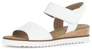 Gabor Damen Sandaletten, Frauen Sandalen,Moderate Mehrweite (G),Leichter Absatz,Sommerschuhe,Freizeitschuhe,Weiss(Kork/offwhi),43 EU / 9 UK