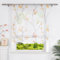 Heichkell Raffrollos ohne Bohren Transparente Raffgardine Gardine mit Blätter Druck Elegant Vorhang Raffrollo mit Tunnelzug Orange BxH 60x140 cm